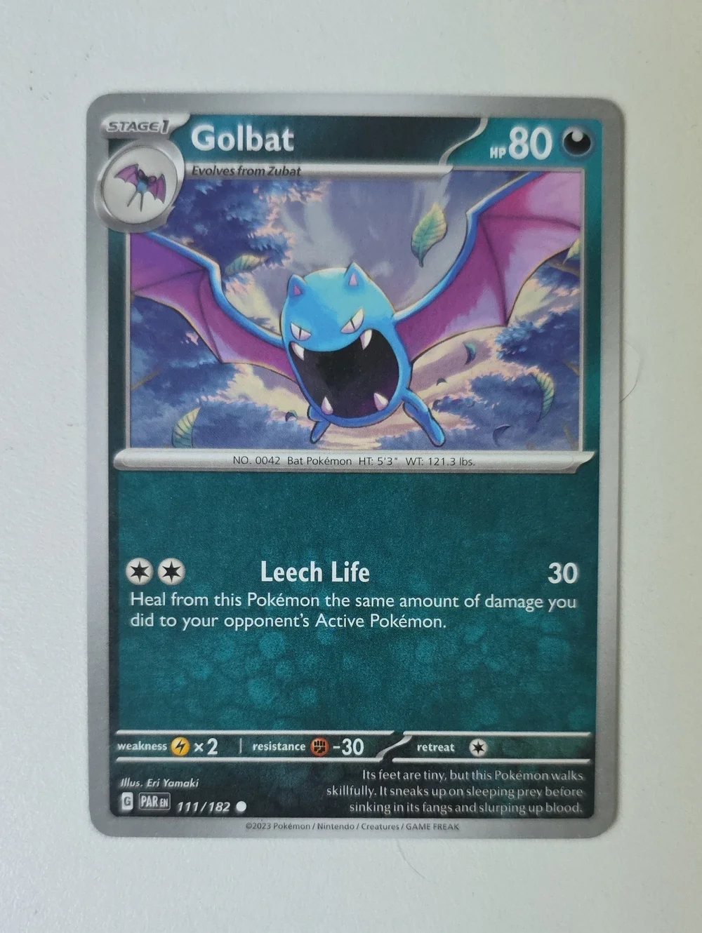 Pokemon Zubat And Golbat Card